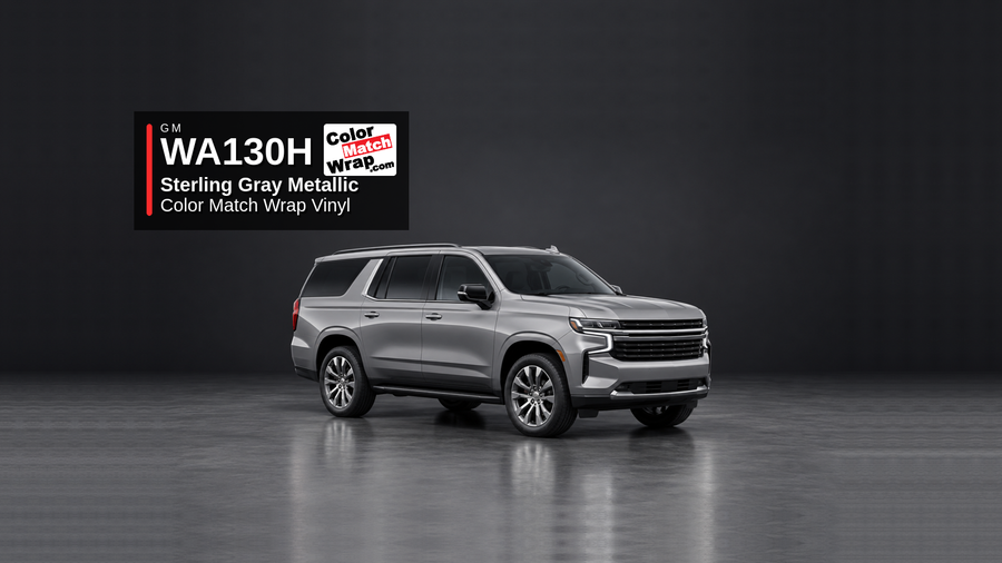 GM WA130H / GXD Sterling Gray Metallic Color Match Wrap code check for paint repair and body-color cladding