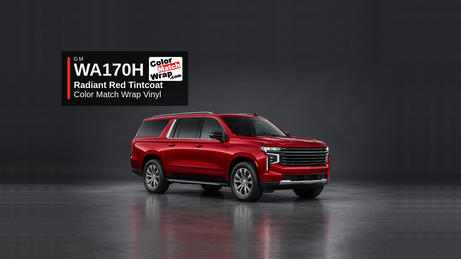 GM WA170H / GNT Radiant Red Tintcoat Color Match Wrap code check for paint repair and chrome delete