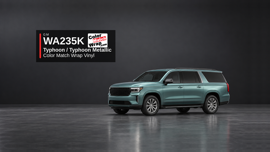 GM WA235K / GBW Typhoon / Typhoon Metallic Color Match Wrap Vinyl generated SUV graphic