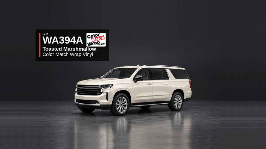 GM WA394A / GV8 Toasted Marshmallow Color Match Wrap Vinyl generated SUV graphic