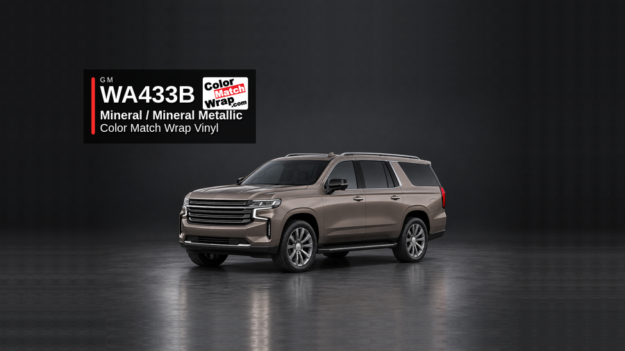 GM WA433B / GJB Mineral / Mineral Metallic Color Match Wrap Vinyl generated SUV graphic