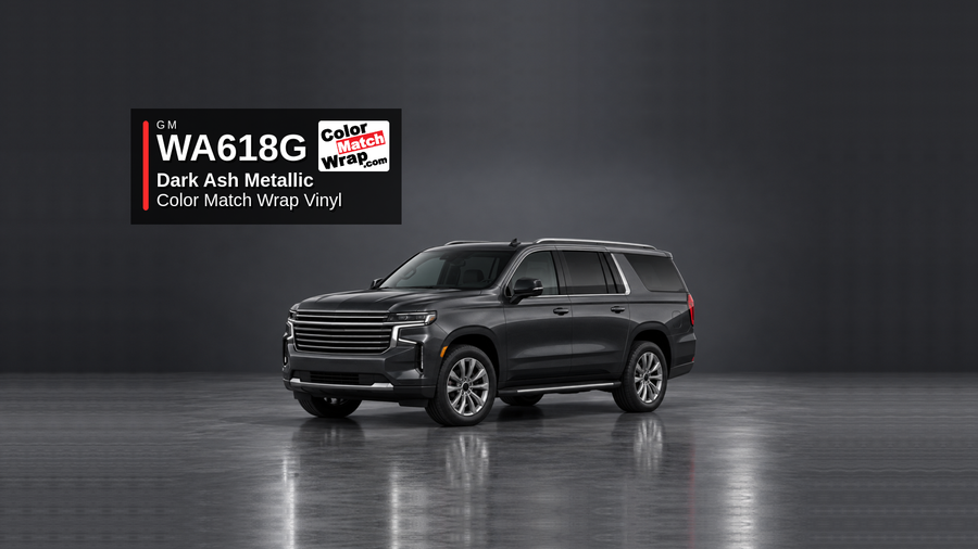 GM WA618G / G6M Dark Ash Metallic Color Match Wrap code check for chrome delete and paint repair
