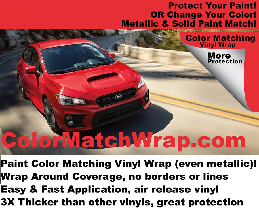 2017 Subaru WRX Wrap: ANY Subaru Color in A - Protects Paint Color Match Wrap paint-code vinyl project