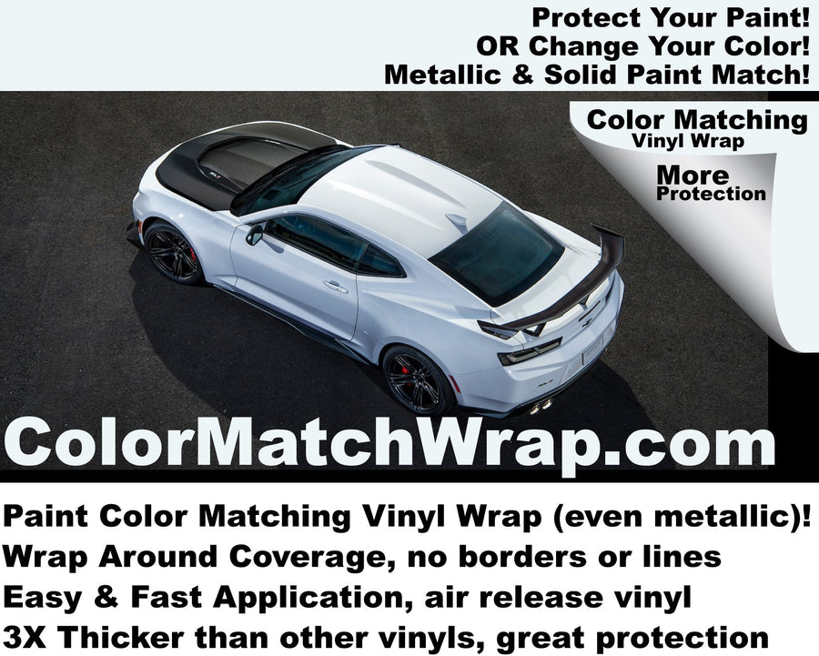 White 2018 Chevy Camaro: Paint Code Match Color Match Wrap paint-code vinyl project