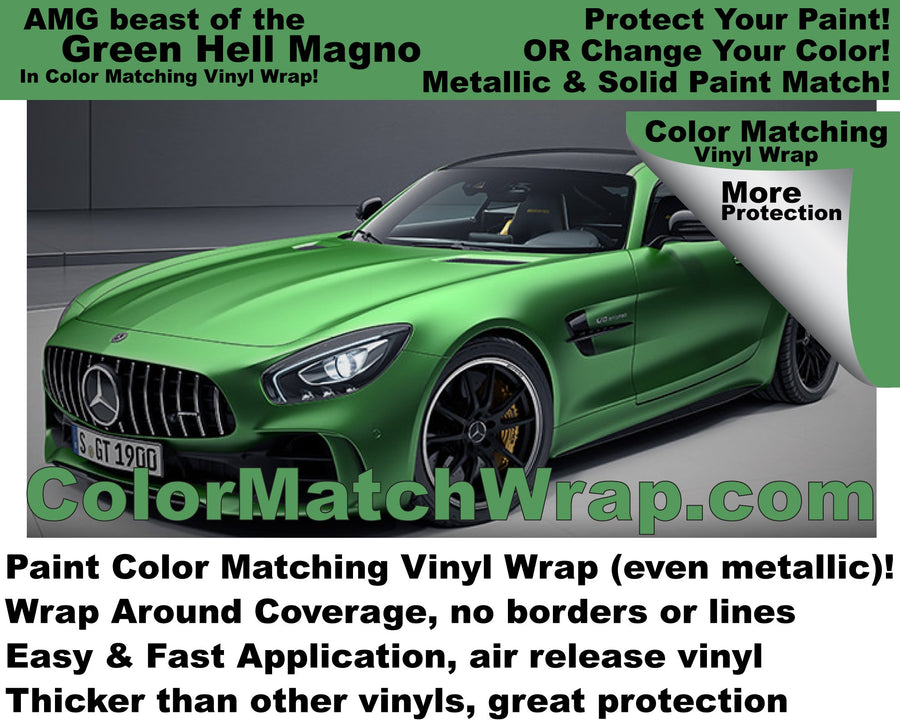 AMG Green Hell Magno - Color Match Wrap paint-code vinyl project