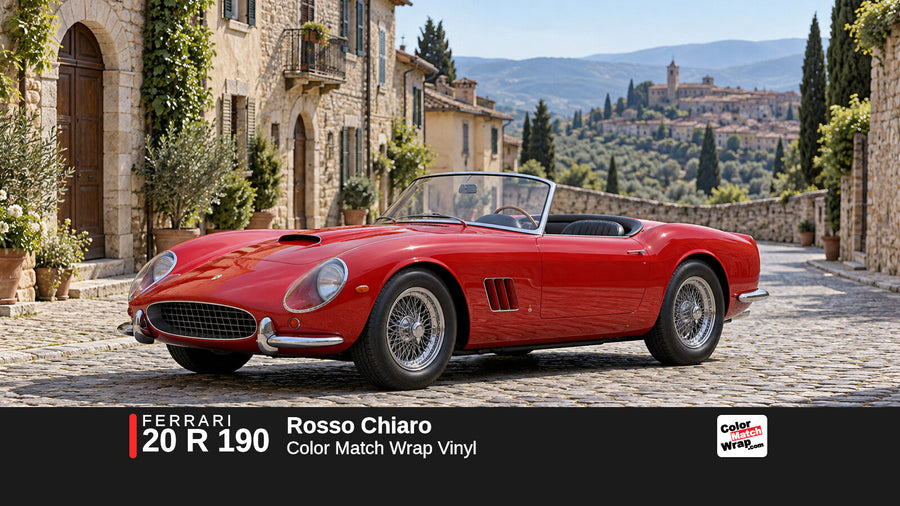 Ferrari 20 R 190 Rosso Chiaro Color Match Wrap vinyl