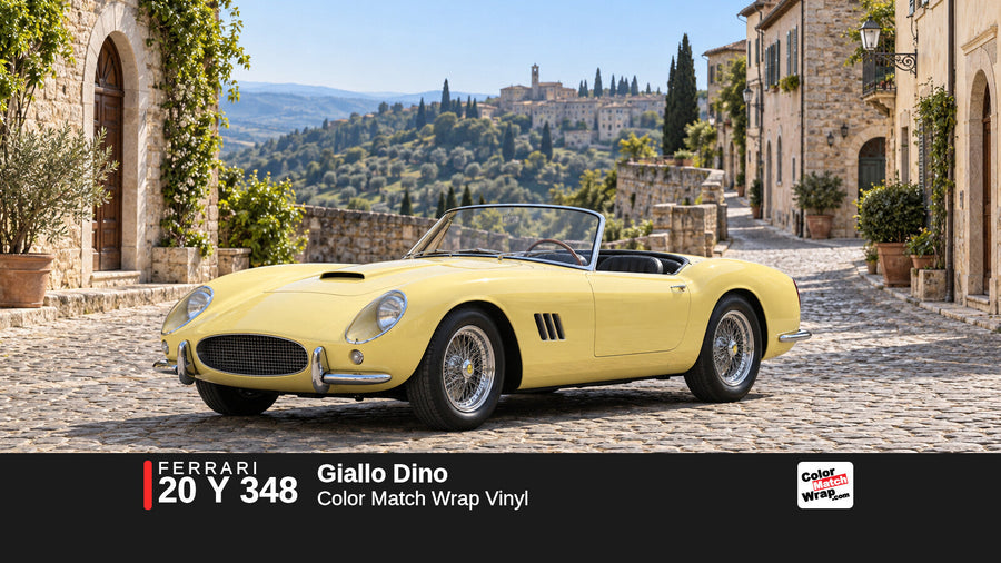 Ferrari 20 Y 348 Giallo Dino Color Match Wrap vinyl