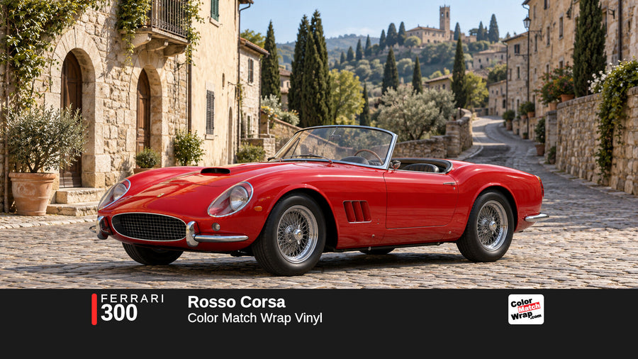 Ferrari 300 Rosso Corsa Color Match Wrap vinyl