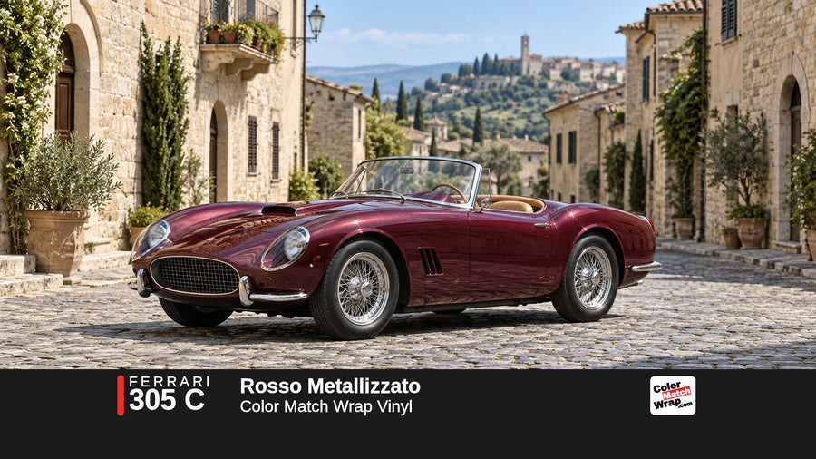 Ferrari 305 C Rosso Metallizzato Color Match Wrap vinyl