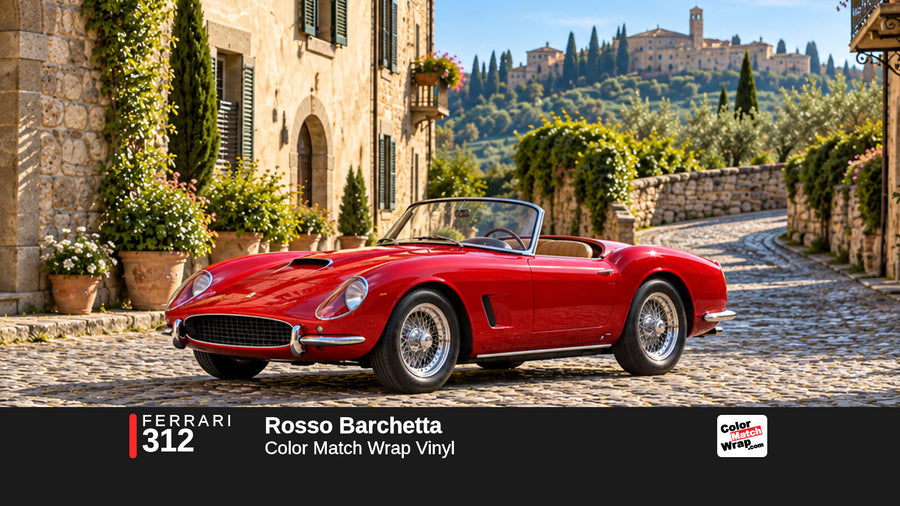 Ferrari 312 Rosso Barchetta Color Match Wrap vinyl