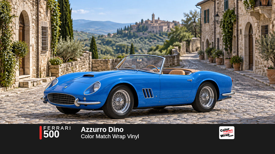 Ferrari 500 Azzurro Dino Color Match Wrap vinyl