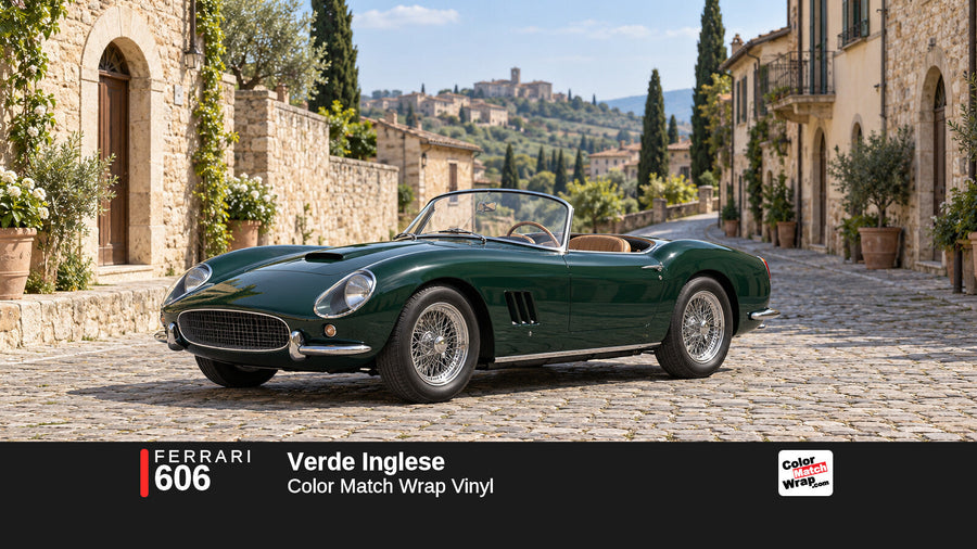 Ferrari 606 Verde Inglese Color Match Wrap vinyl