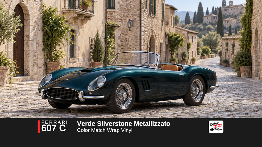 Ferrari 607 C Verde Silverstone Metallizzato Color Match Wrap vinyl