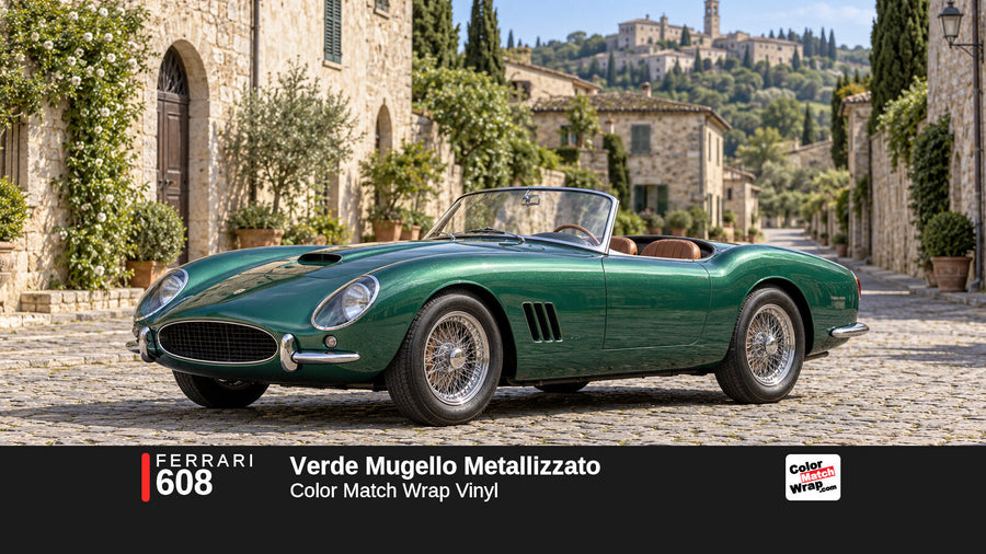 Ferrari 608 Verde Mugello Metallizzato Color Match Wrap vinyl