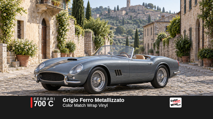 Ferrari 700 C Grigio Ferro Metallizzato Color Match Wrap vinyl