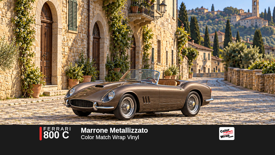 Ferrari 800 C Marrone Metallizzato Color Match Wrap vinyl