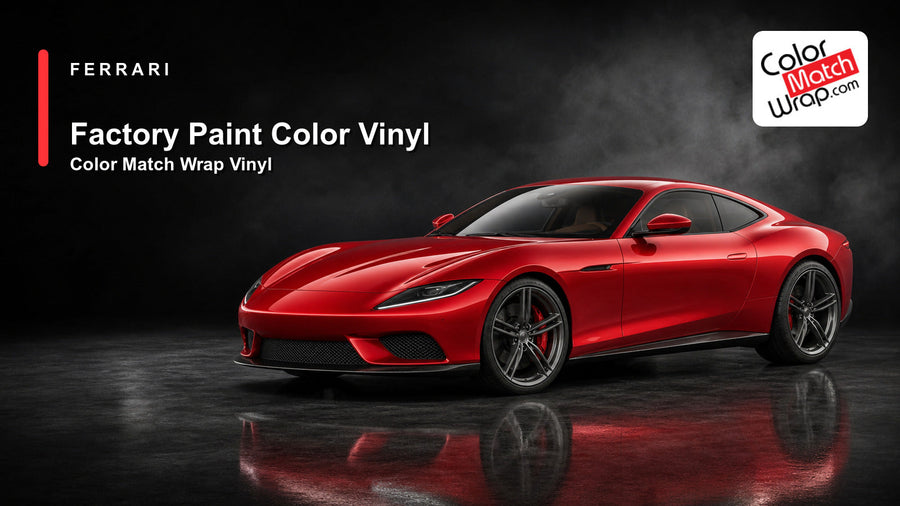 Ferrari Color Match Wrap paint-code vinyl sporty presentation image