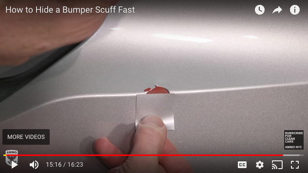 AMMO NYC Paint Scratch Repair With Color Match Vinyl Paint Chip Stickers and Color Match Wrap repair planning
