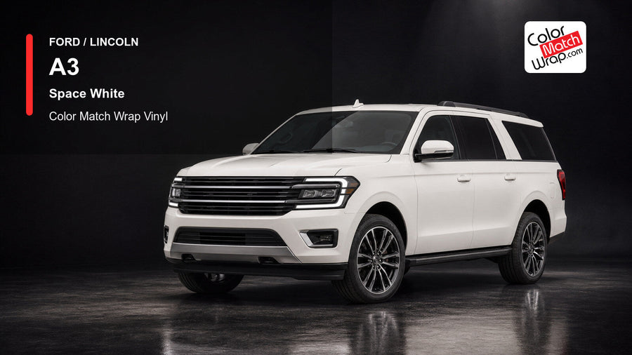 Ford / Lincoln A3 Space White Color Match Wrap Vinyl generated SUV graphic