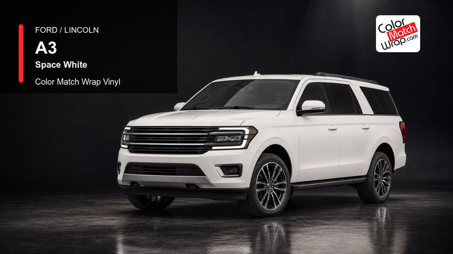 Ford / Lincoln A3 Space White Color Match Wrap Vinyl generated SUV graphic