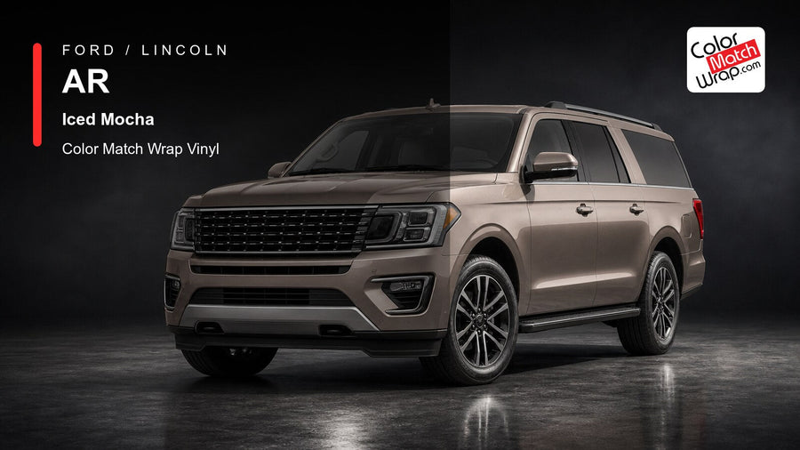 Ford / Lincoln AR Iced Mocha Color Match Wrap Vinyl generated SUV graphic