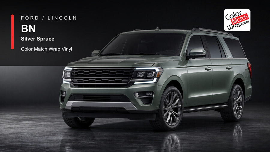 Ford / Lincoln BN Silver Spruce Color Match Wrap Vinyl generated SUV graphic