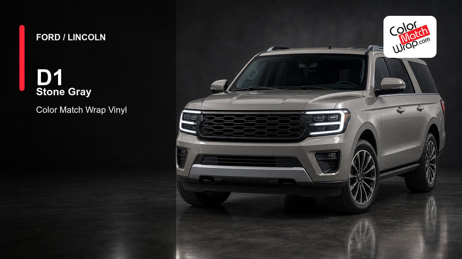 Ford / Lincoln D1 Stone Gray Color Match Wrap vinyl