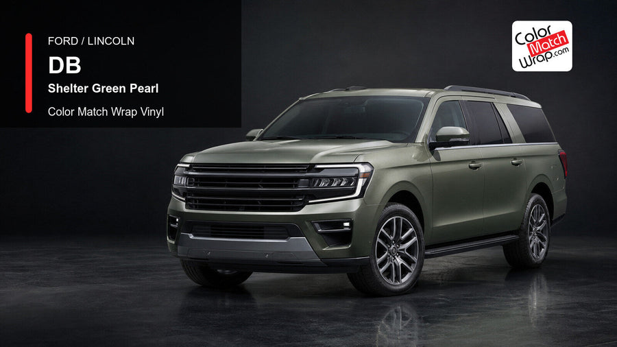 Ford / Lincoln DB Shelter Green Pearl Color Match Wrap Vinyl generated SUV graphic