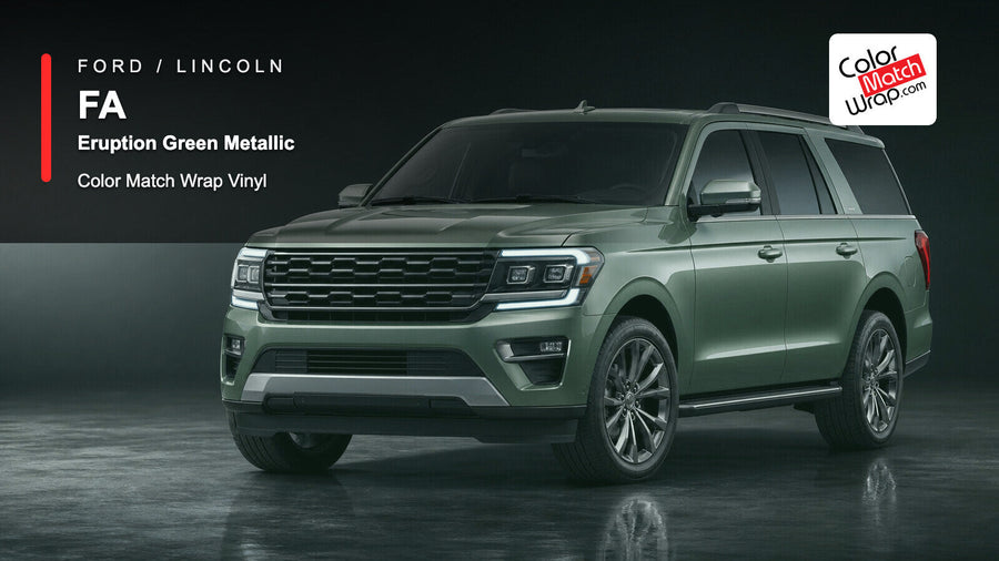Ford / Lincoln FA Eruption Green Metallic Color Match Wrap Vinyl generated SUV graphic