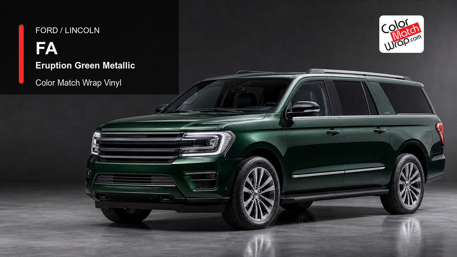 Ford / Lincoln FA Eruption Green Metallic Color Match Wrap Vinyl generated SUV graphic