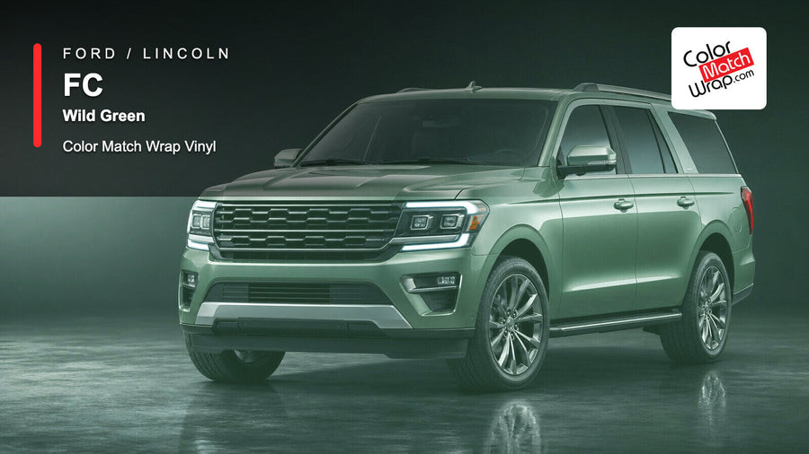 Ford / Lincoln FC Wild Green Color Match Wrap Vinyl generated SUV graphic