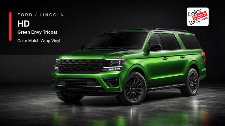 Ford / Lincoln HD Green Envy Tricoat Color Match Wrap Vinyl generated SUV graphic