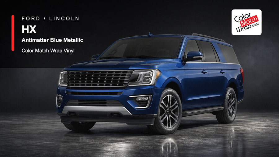 Ford / Lincoln HX Antimatter Blue Metallic Color Match Wrap Vinyl generated SUV graphic