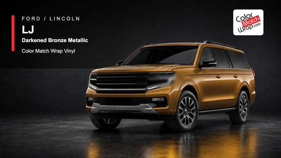 Ford / Lincoln LJ Darkened Bronze Metallic Color Match Wrap Vinyl generated SUV graphic