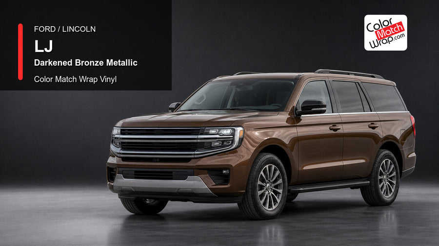Ford / Lincoln LJ Darkened Bronze Metallic Color Match Wrap Vinyl generated SUV graphic