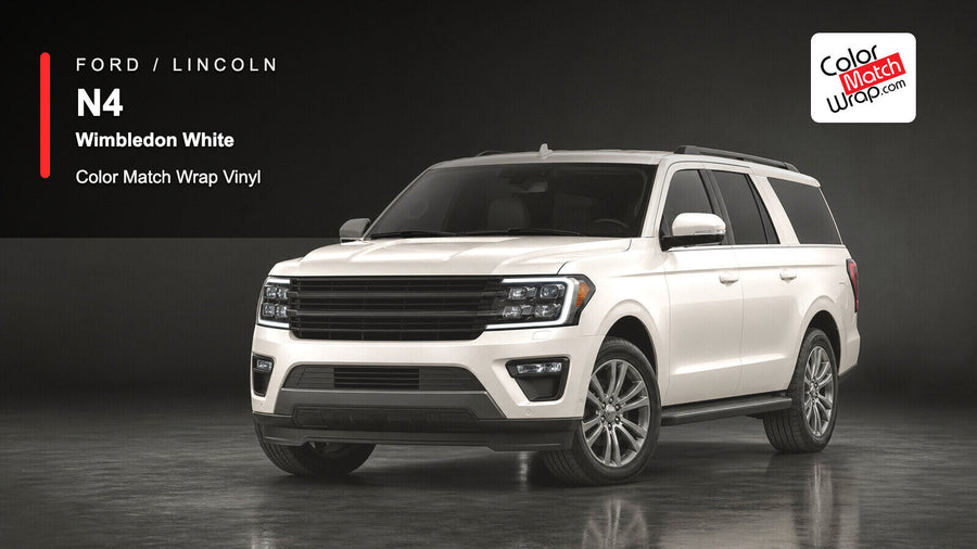 Ford / Lincoln N4 Wimbledon White Color Match Wrap Vinyl generated SUV graphic