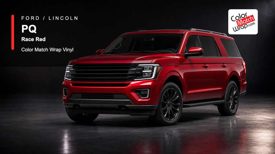 Ford / Lincoln PQ Race Red Color Match Wrap Vinyl generated SUV graphic