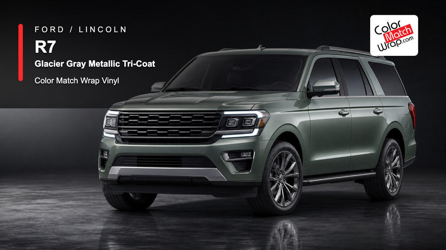 Ford / Lincoln R7 Glacier Gray Metallic Tri-Coat Color Match Wrap Vinyl generated SUV graphic