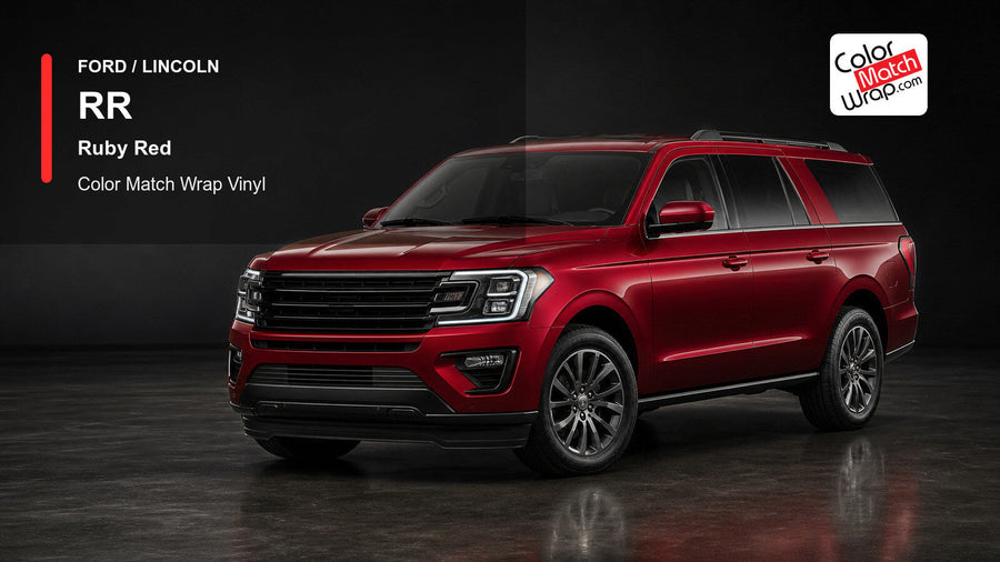 Ford / Lincoln RR Ruby Red Color Match Wrap Vinyl generated SUV graphic