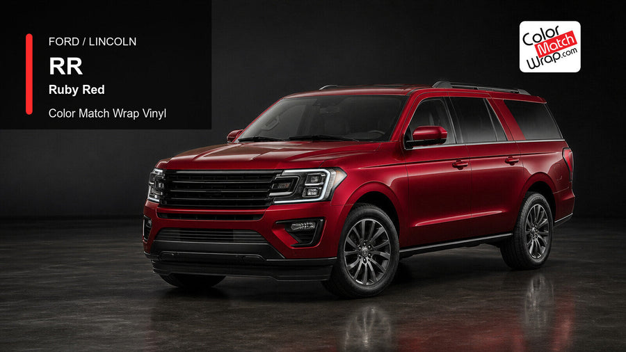 Ford / Lincoln RR Ruby Red Color Match Wrap Vinyl generated SUV graphic