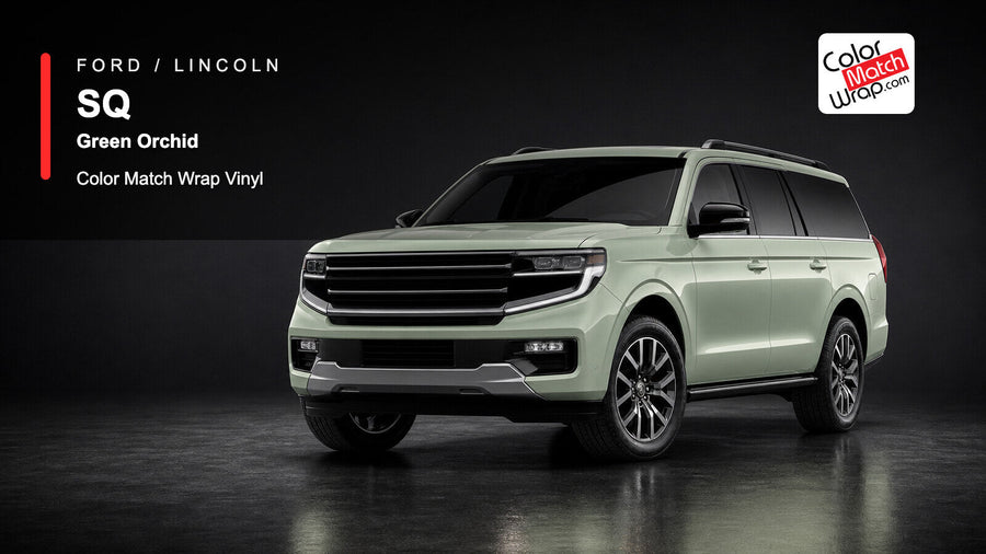 Ford / Lincoln SQ Green Orchid Color Match Wrap Vinyl generated SUV graphic