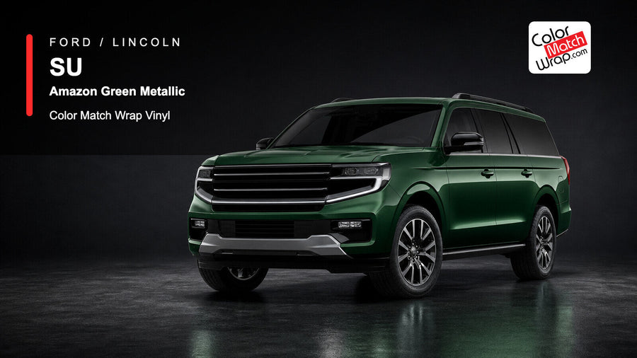Ford / Lincoln SU Amazon Green Metallic Color Match Wrap Vinyl generated SUV graphic