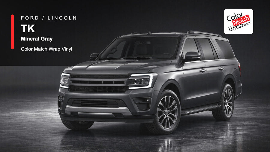 Ford / Lincoln TK Mineral Gray Color Match Wrap Vinyl generated SUV graphic