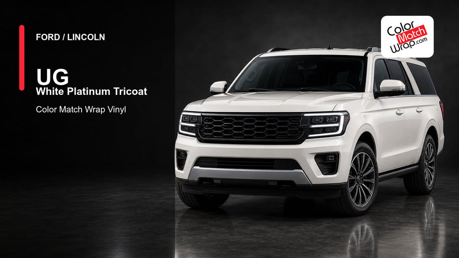 Ford / Lincoln UG White Platinum Tricoat Color Match Wrap vinyl
