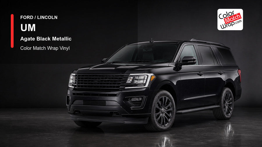 Ford / Lincoln UM Agate Black Metallic Color Match Wrap Vinyl generated SUV graphic