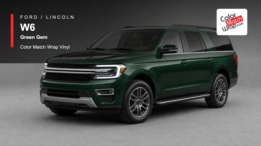Ford / Lincoln W6 Green Gem Color Match Wrap Vinyl generated SUV graphic