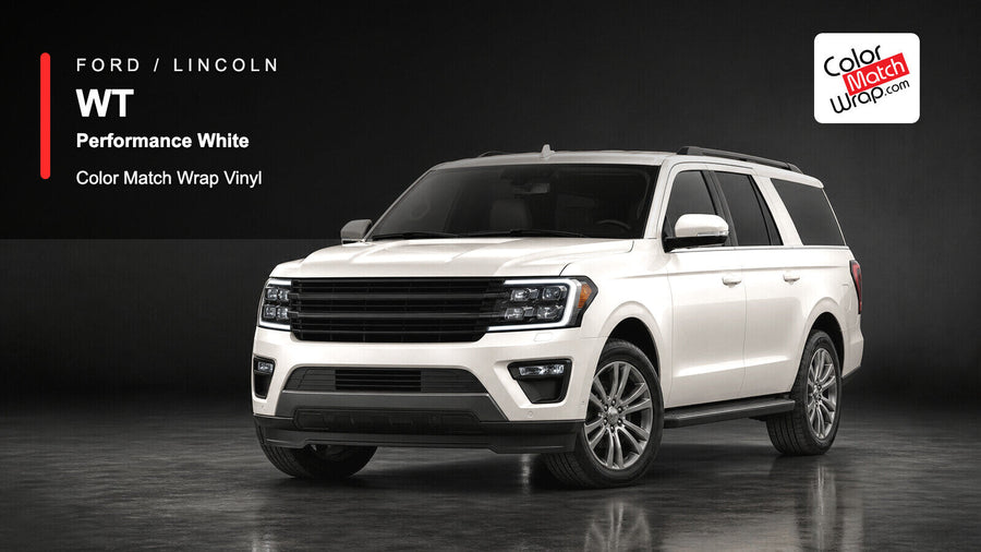 Ford / Lincoln WT Performance White Color Match Wrap Vinyl generated SUV graphic