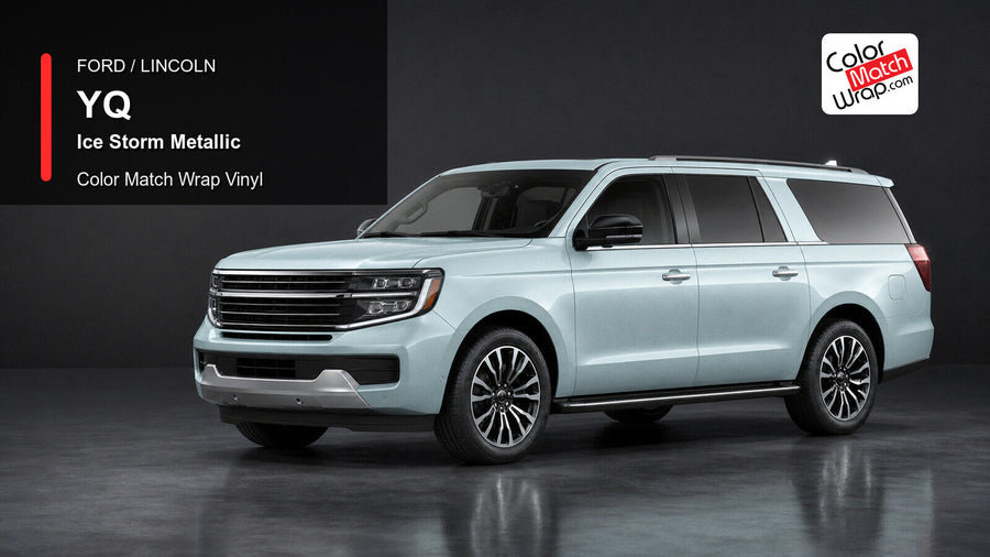 Ford / Lincoln YQ Ice Storm Metallic Color Match Wrap Vinyl generated SUV graphic