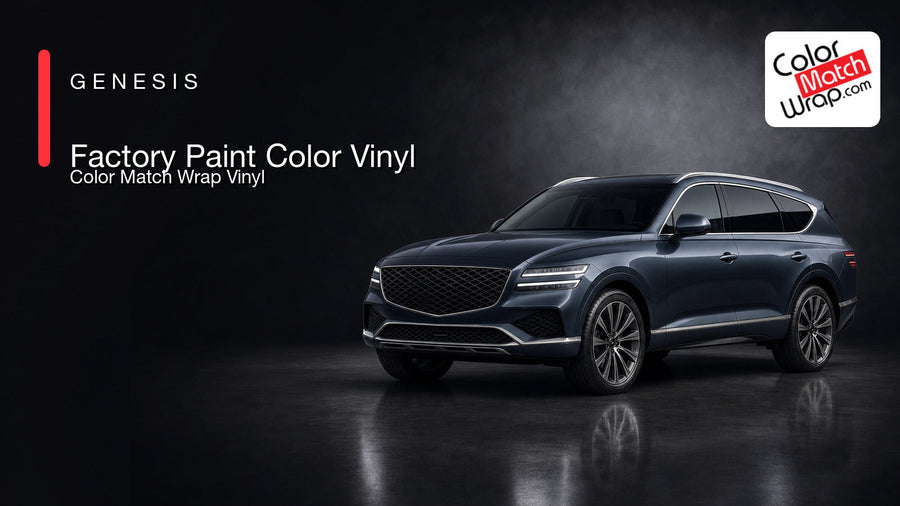 Genesis Color Match Wrap paint-code vinyl luxury SUV presentation image