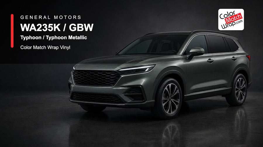 GM WA235K / GBW Typhoon / Typhoon Metallic Color Match Wrap Vinyl generated SUV graphic